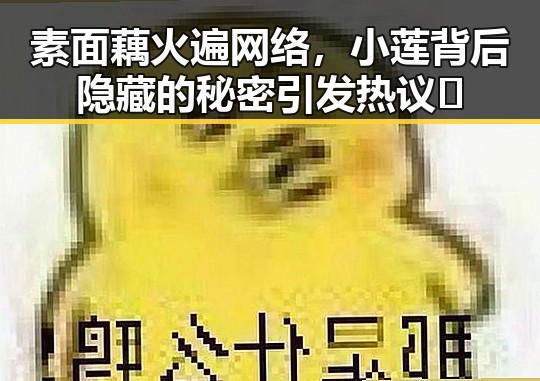 素面藕火遍网络，小莲背后隐藏的秘密引发热议✨